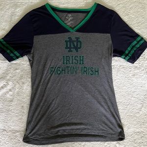 Gray green and navy Notre same T-shirt